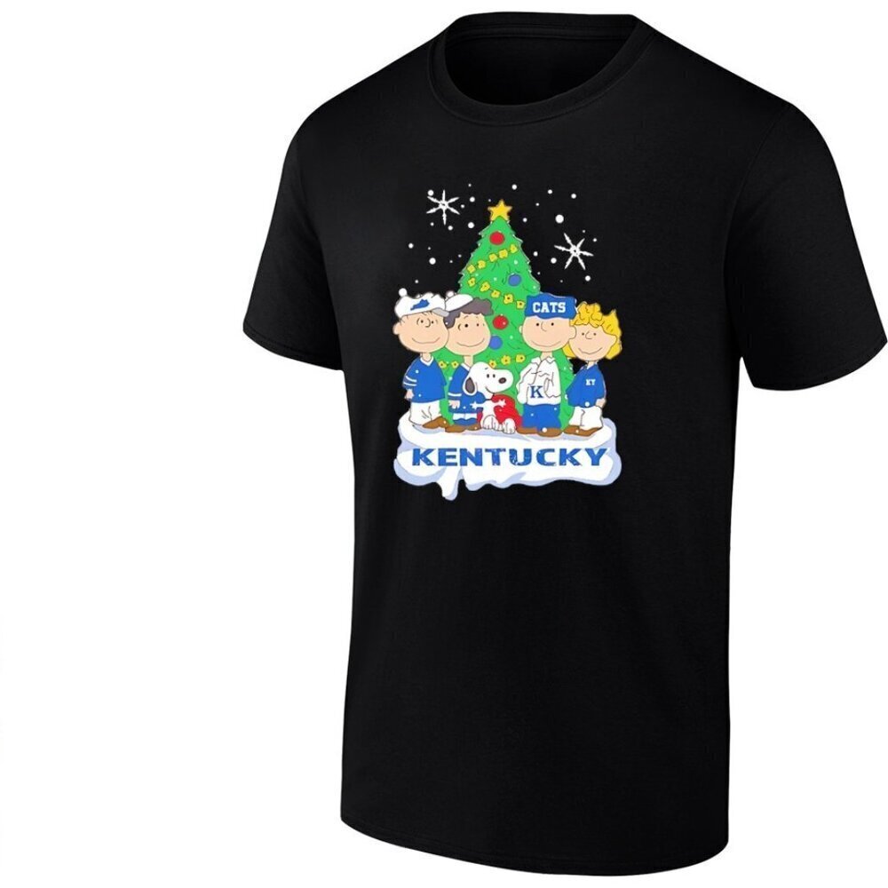 Snoopy And Friends Kentucky Wildcats Christmas Graphic Unisex T-Shirt 152